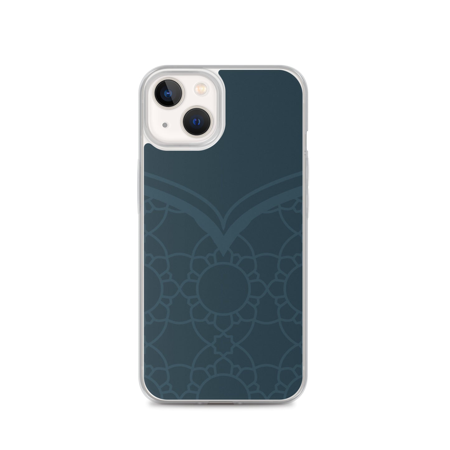 Geometric Winter Blue Clear Case for iPhone®