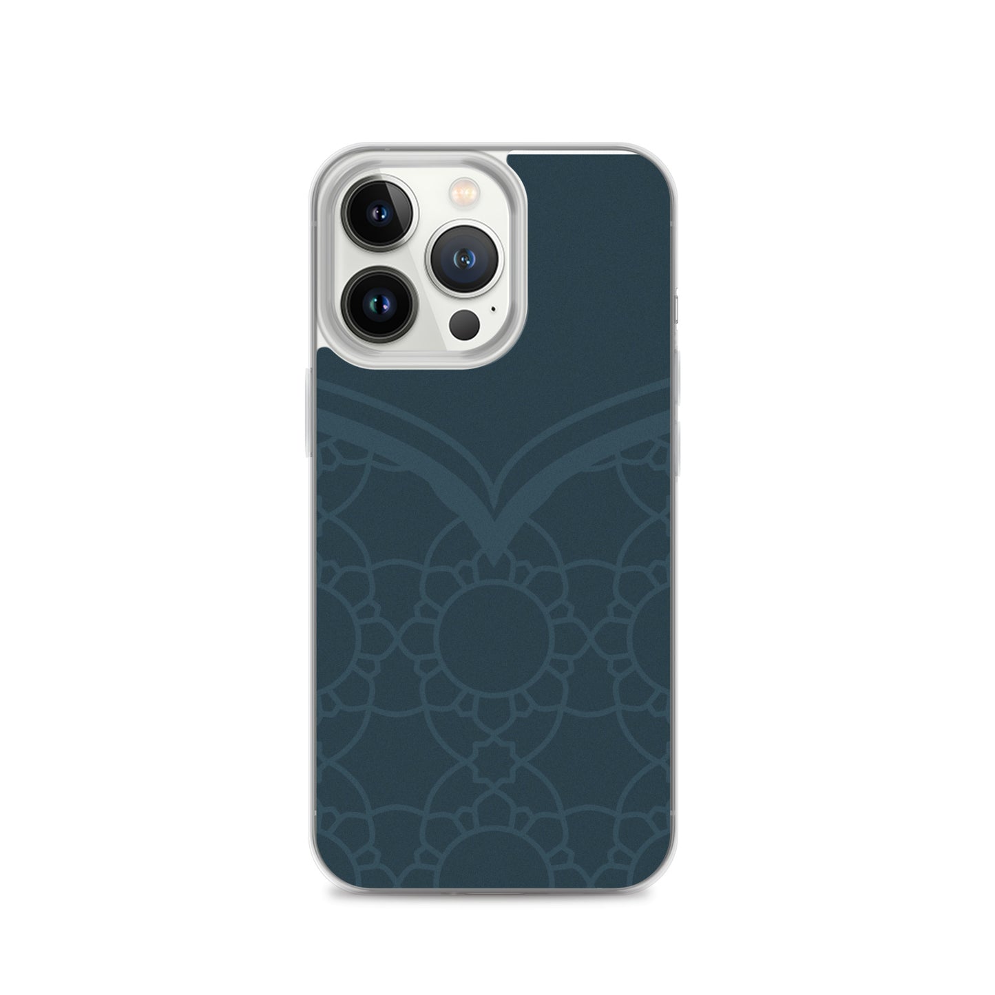 Geometric Winter Blue Clear Case for iPhone®