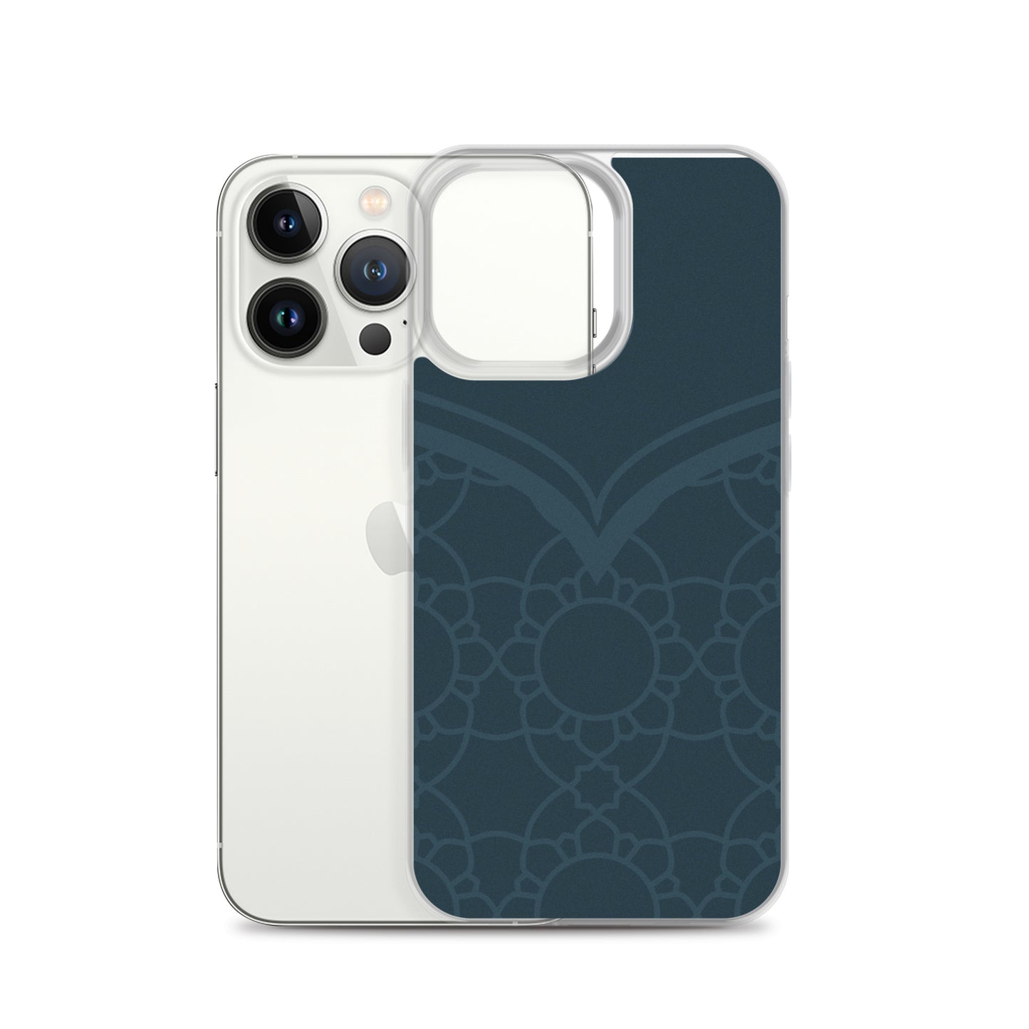 Geometric Winter Blue Clear Case for iPhone®