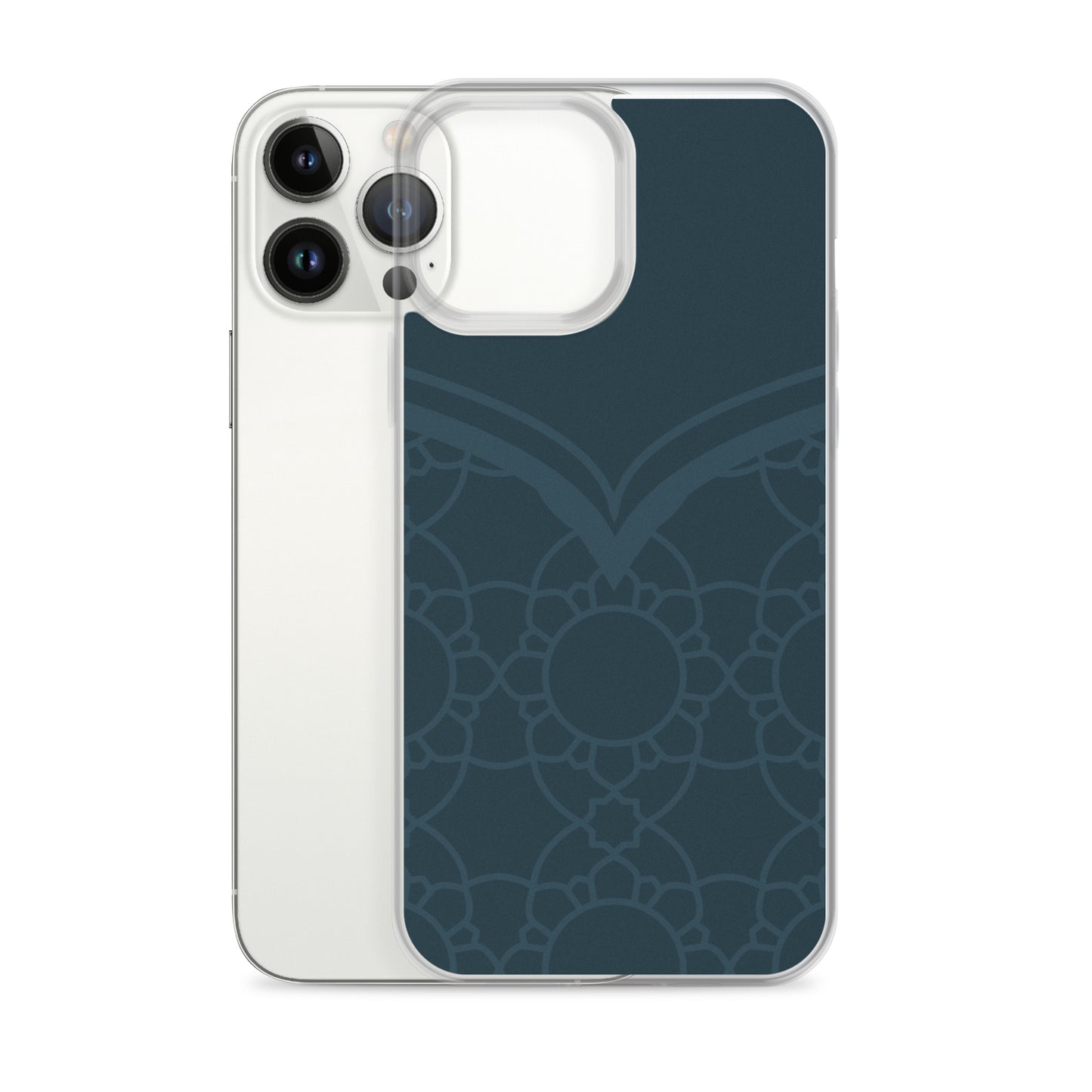 Geometric Winter Blue Clear Case for iPhone®