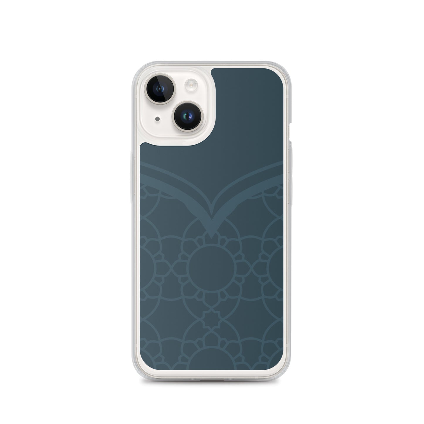 Geometric Winter Blue Clear Case for iPhone®