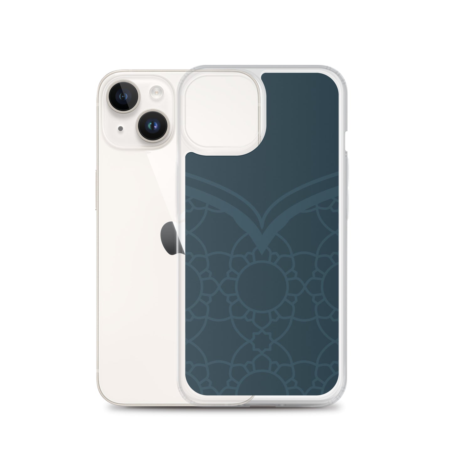 Geometric Winter Blue Clear Case for iPhone®