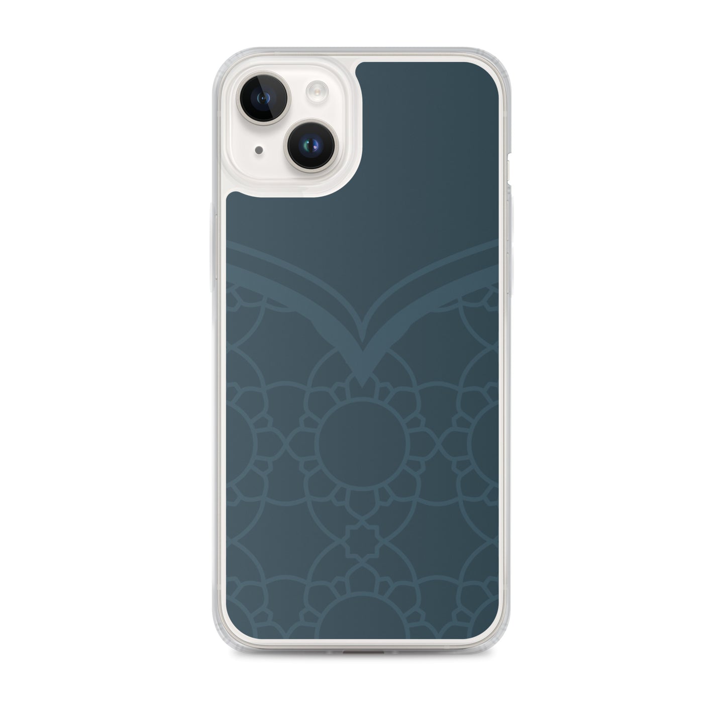 Geometric Winter Blue Clear Case for iPhone®