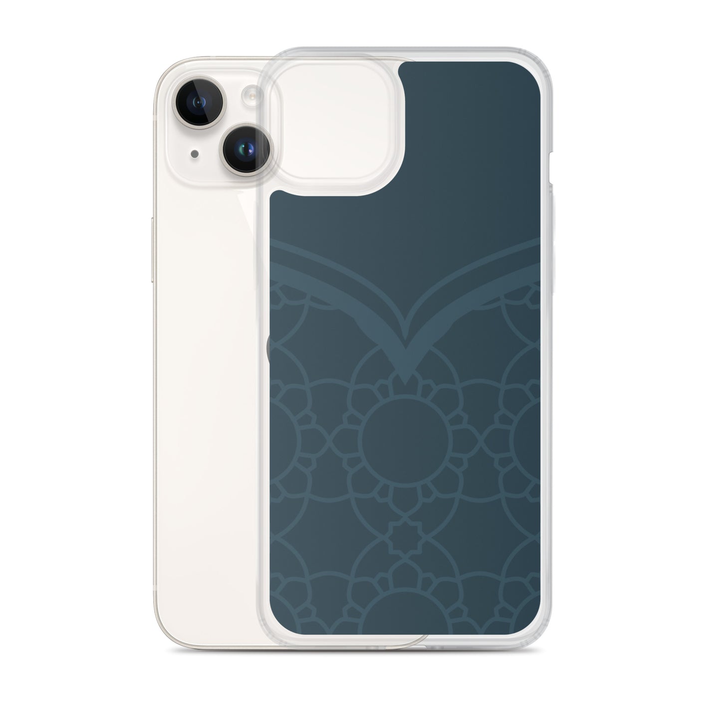 Geometric Winter Blue Clear Case for iPhone®