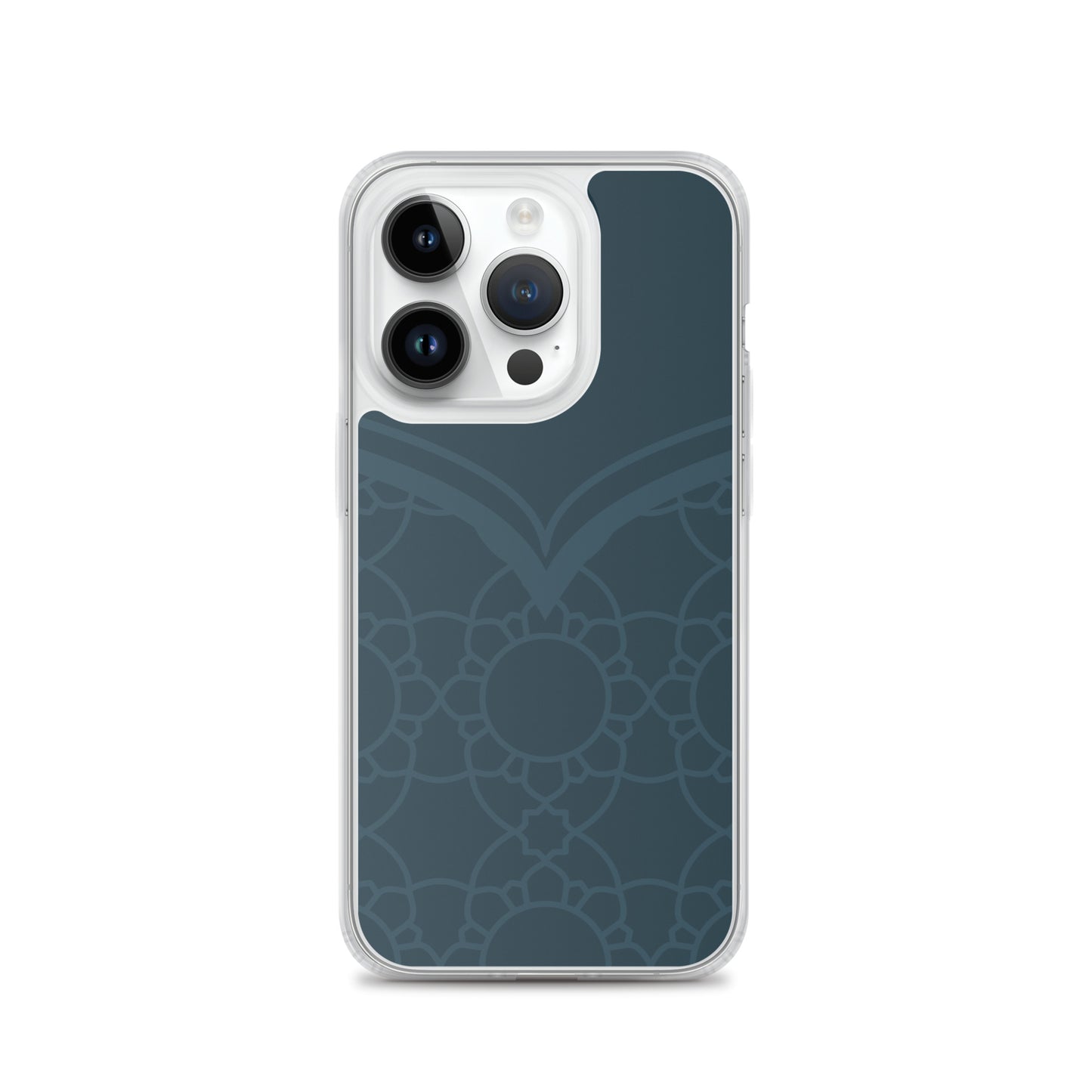 Geometric Winter Blue Clear Case for iPhone®