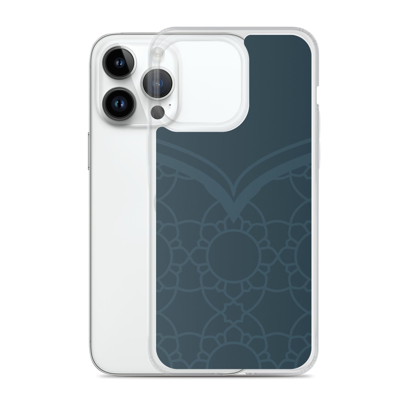 Geometric Winter Blue Clear Case for iPhone®