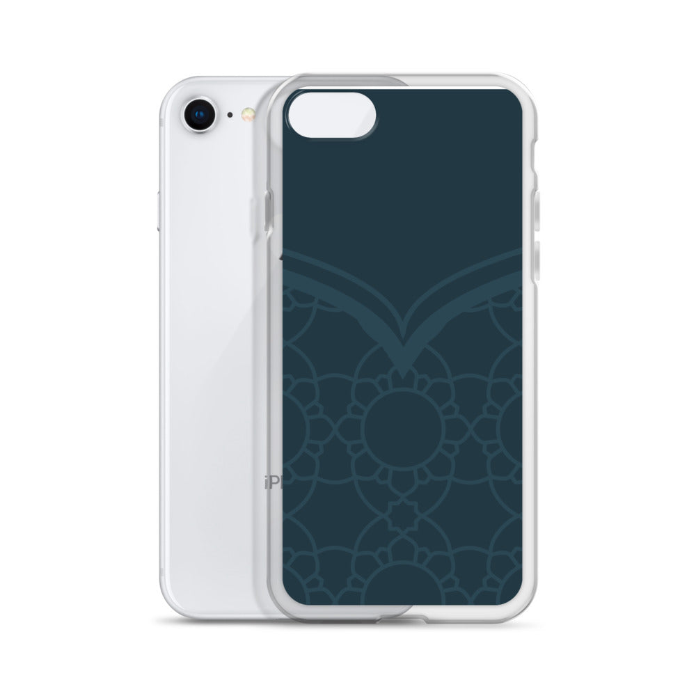 Geometric Winter Blue Clear Case for iPhone®