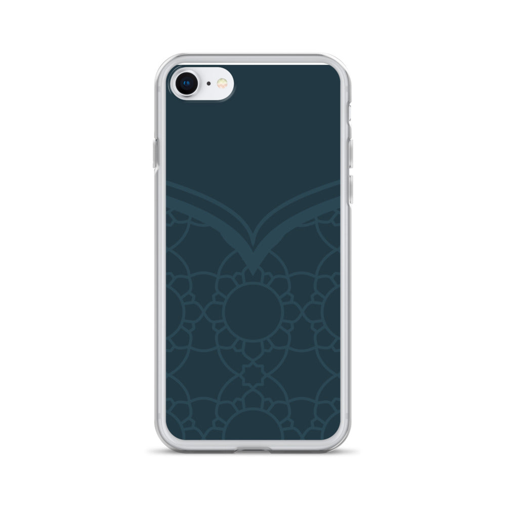 Geometric Winter Blue Clear Case for iPhone®