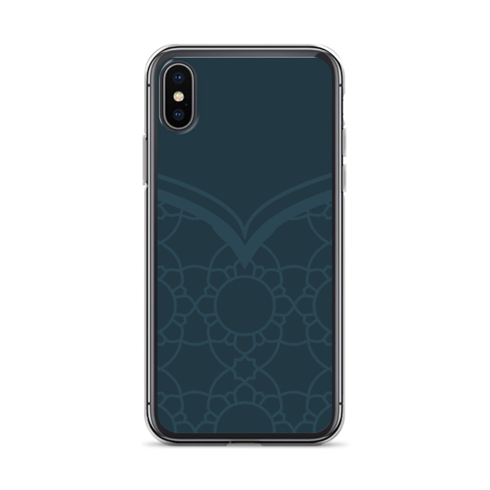 Geometric Winter Blue Clear Case for iPhone®