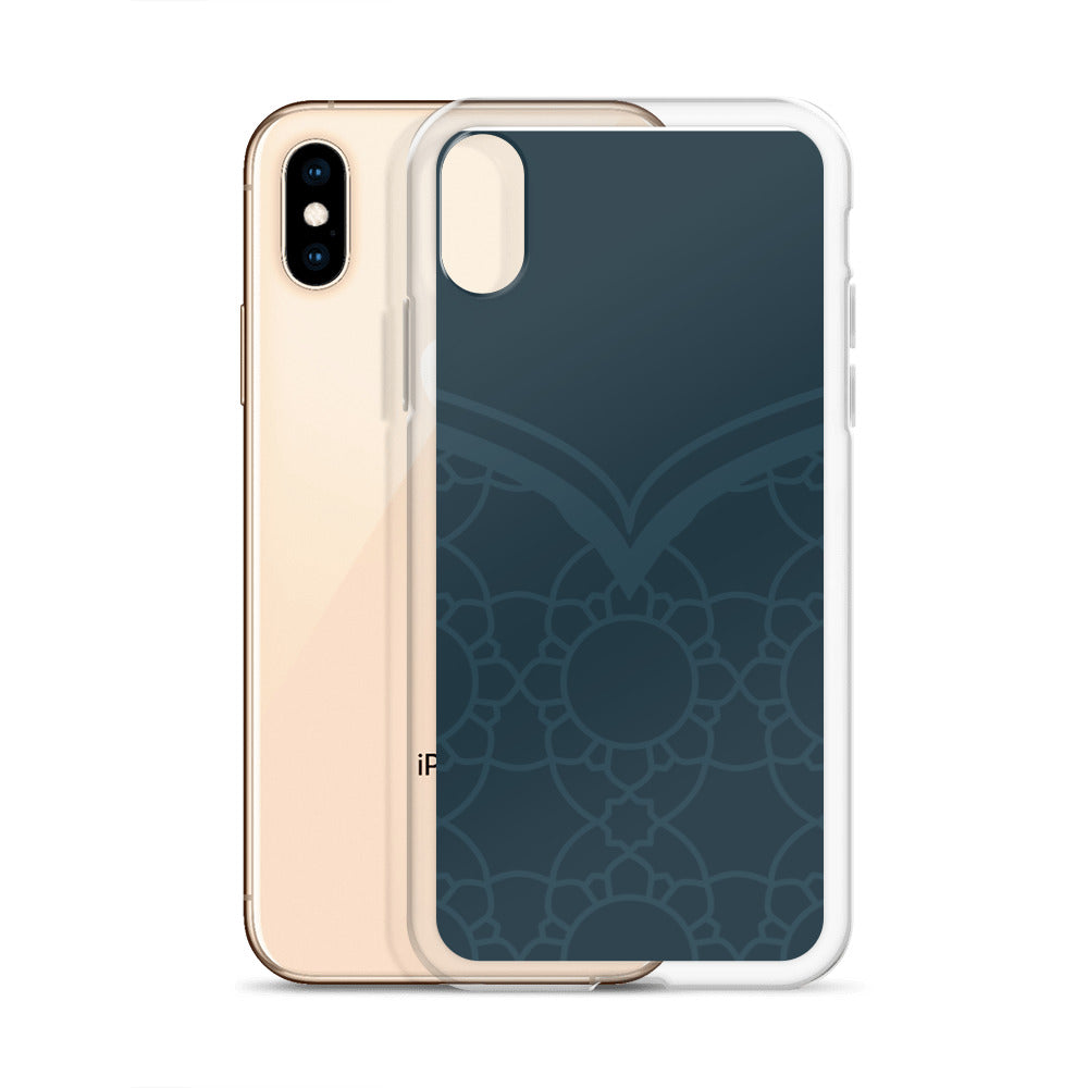 Geometric Winter Blue Clear Case for iPhone®