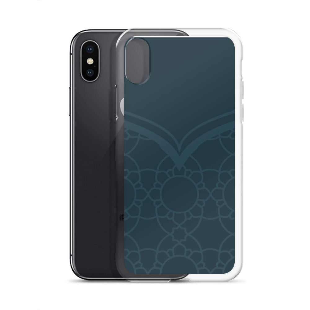 Geometric Winter Blue Clear Case for iPhone®