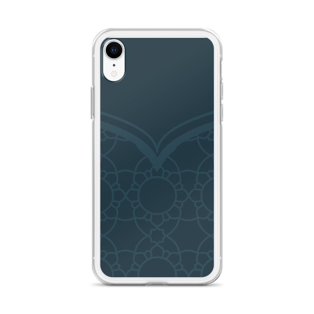 Geometric Winter Blue Clear Case for iPhone®