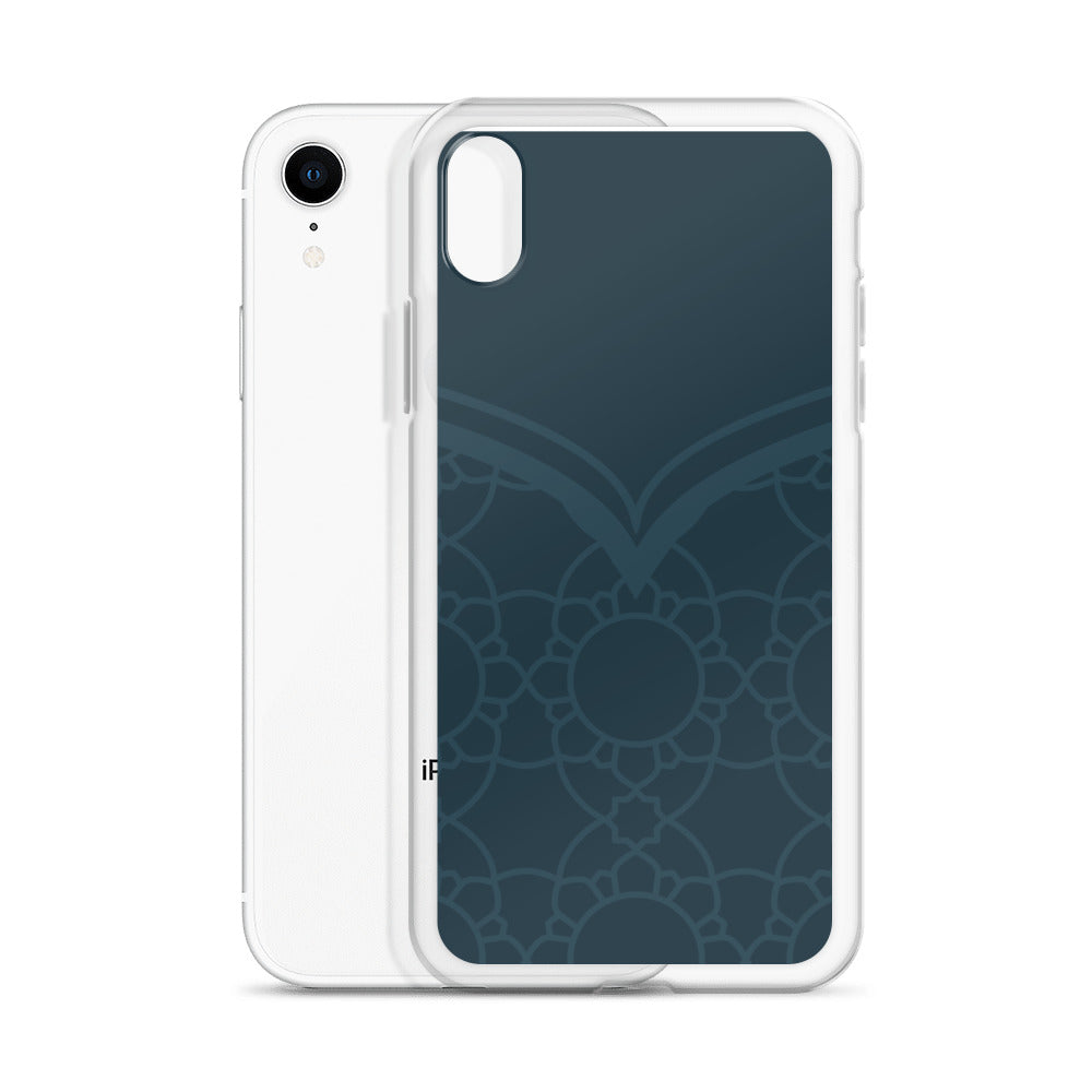 Geometric Winter Blue Clear Case for iPhone®