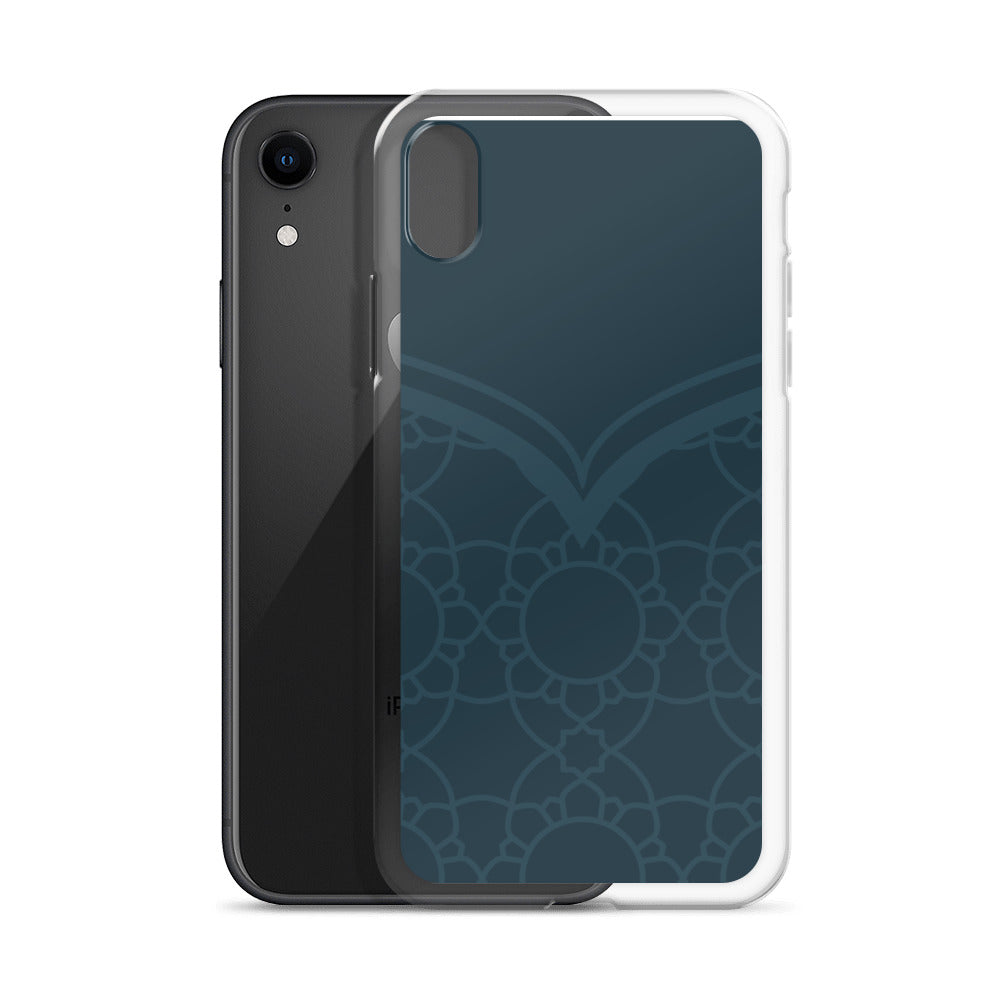 Geometric Winter Blue Clear Case for iPhone®