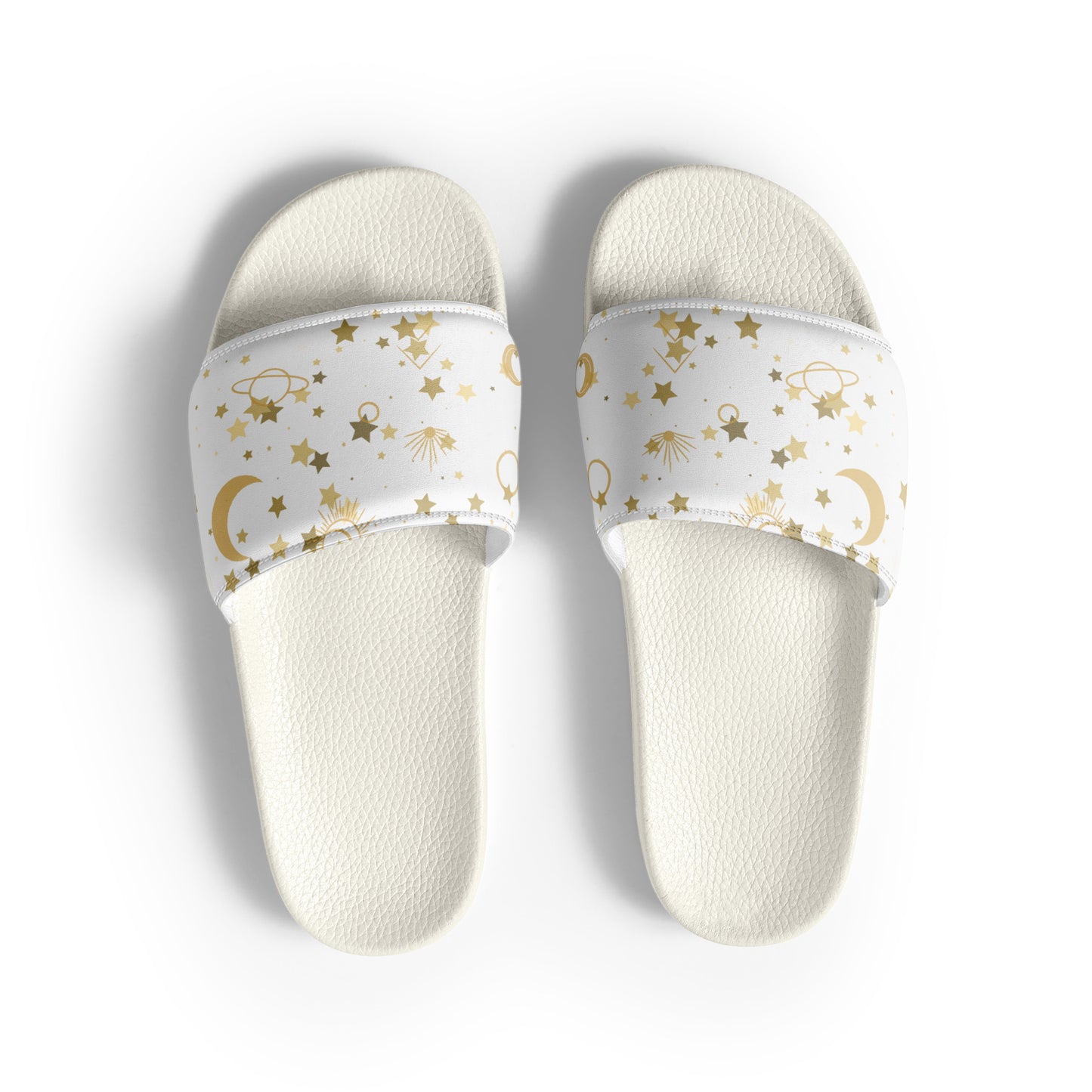Golden Star Galaxy womens-slides-sandals white-front