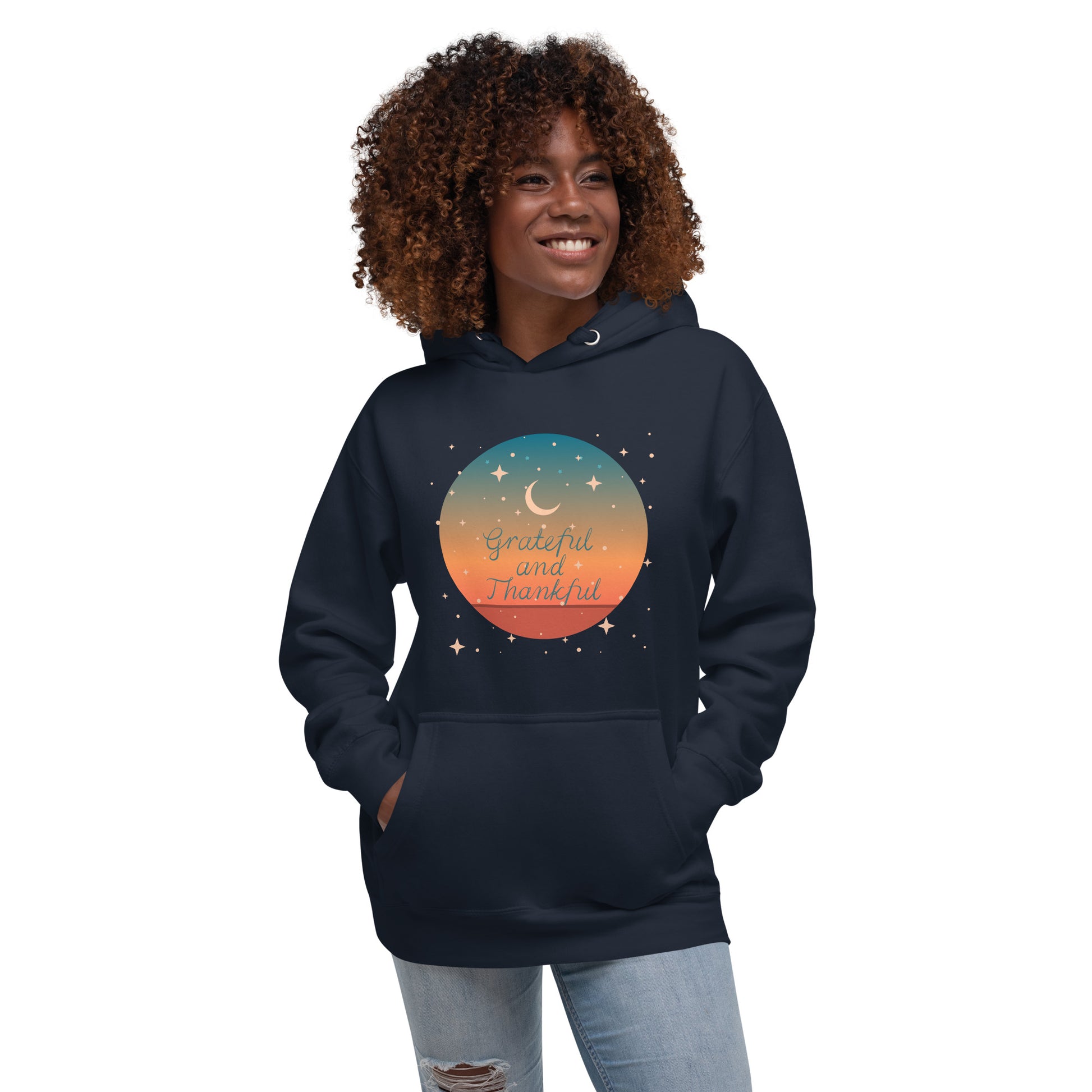 Grateful and thankful unisex-premium-hoodie-navy-blazer-front