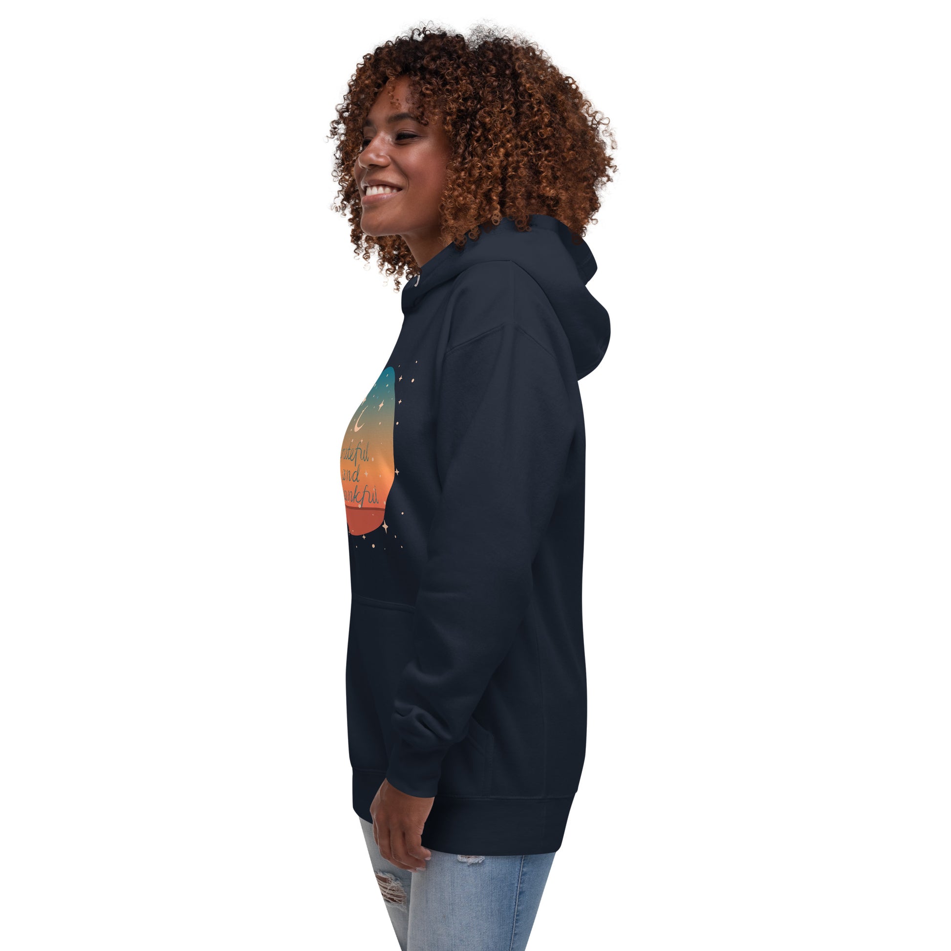 Grateful and thankful unisex-premium-hoodie-navy-blazer-left-front