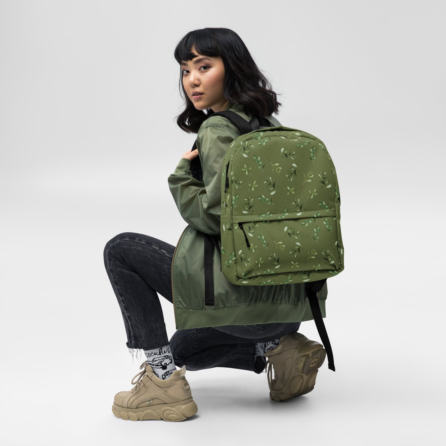 Greenery Wood Green Backpack