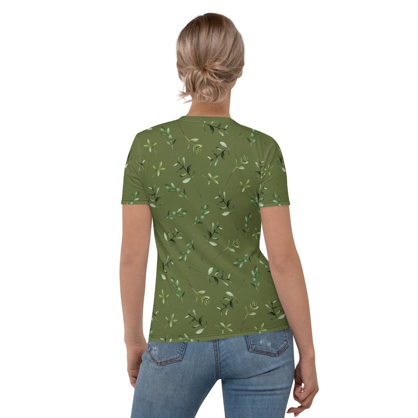 Greenery Wood Green Women's Crew Neck T-Shirt