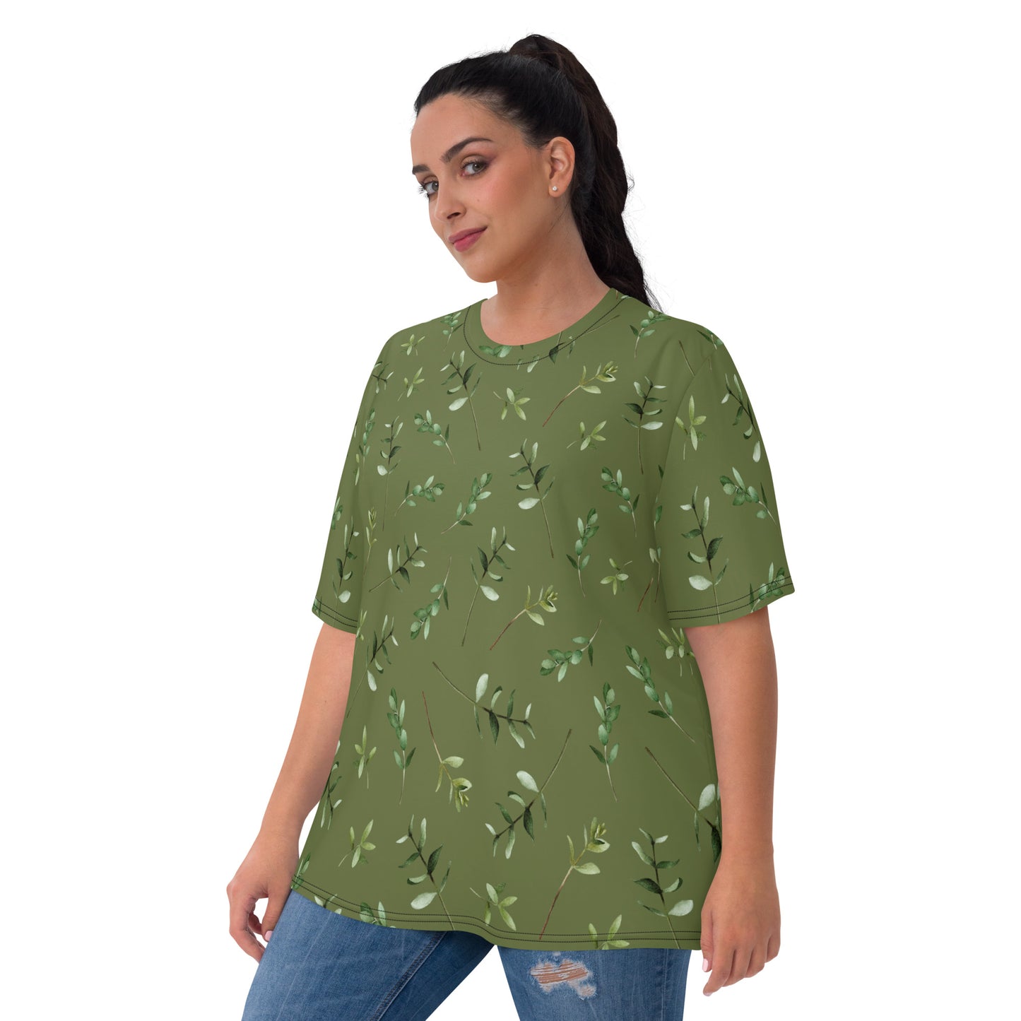 Greenery Wood Green Women's Crew Neck T-Shirt