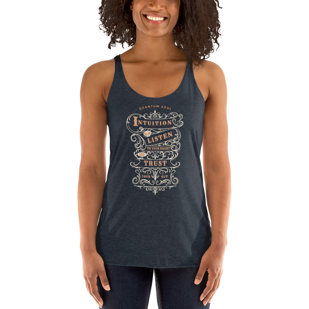 Intuition 111 womens-racerback-tank-top-vintage-navy-front