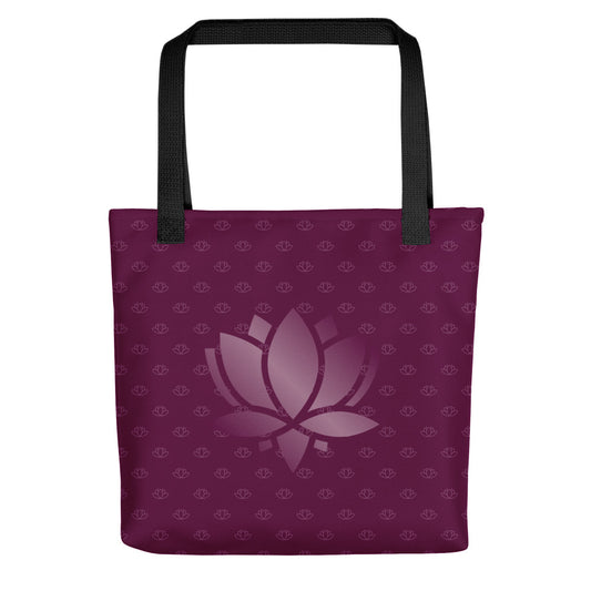 Lotus Flower Purple Power Tote Bag