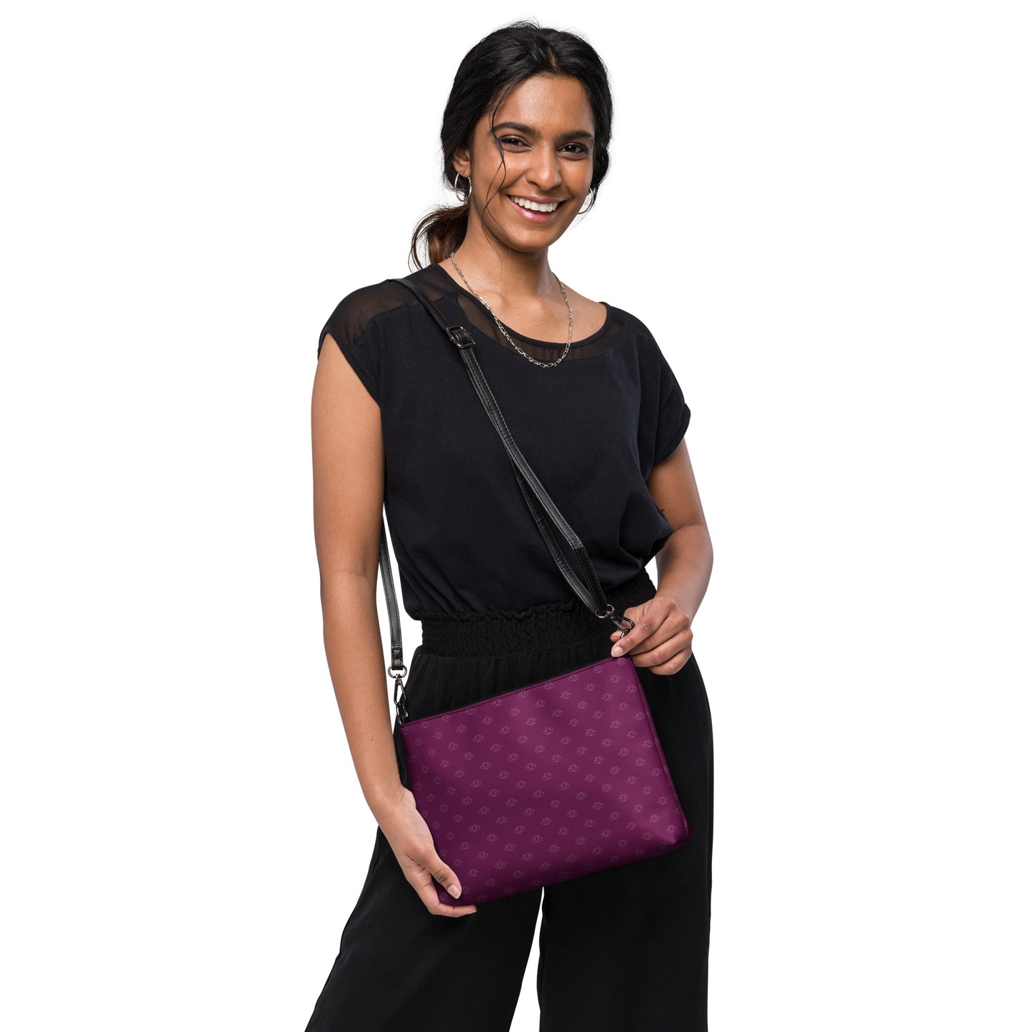 Lotus Flower Purple Power Crossbody Bag