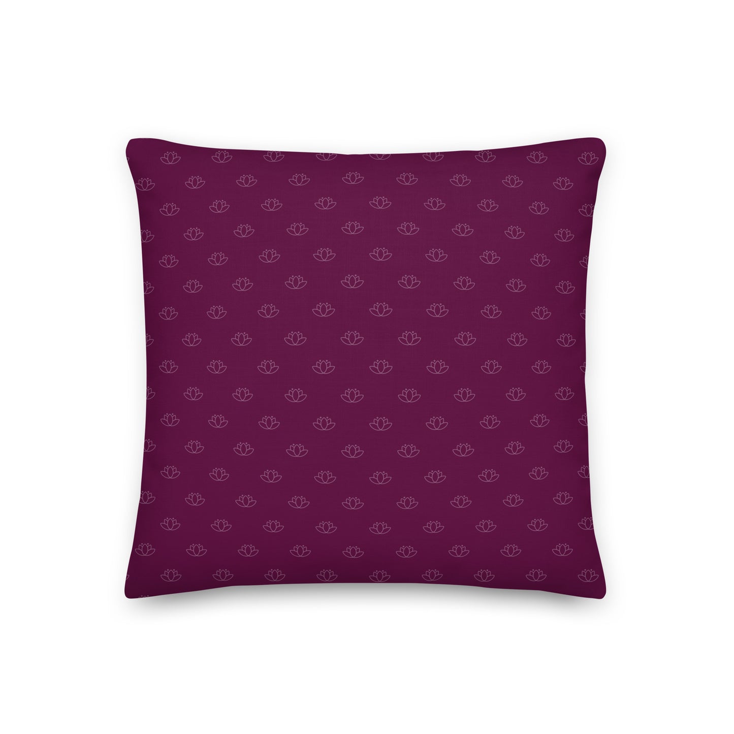 Lotus Flower Purple Power Premium Throw Pillow