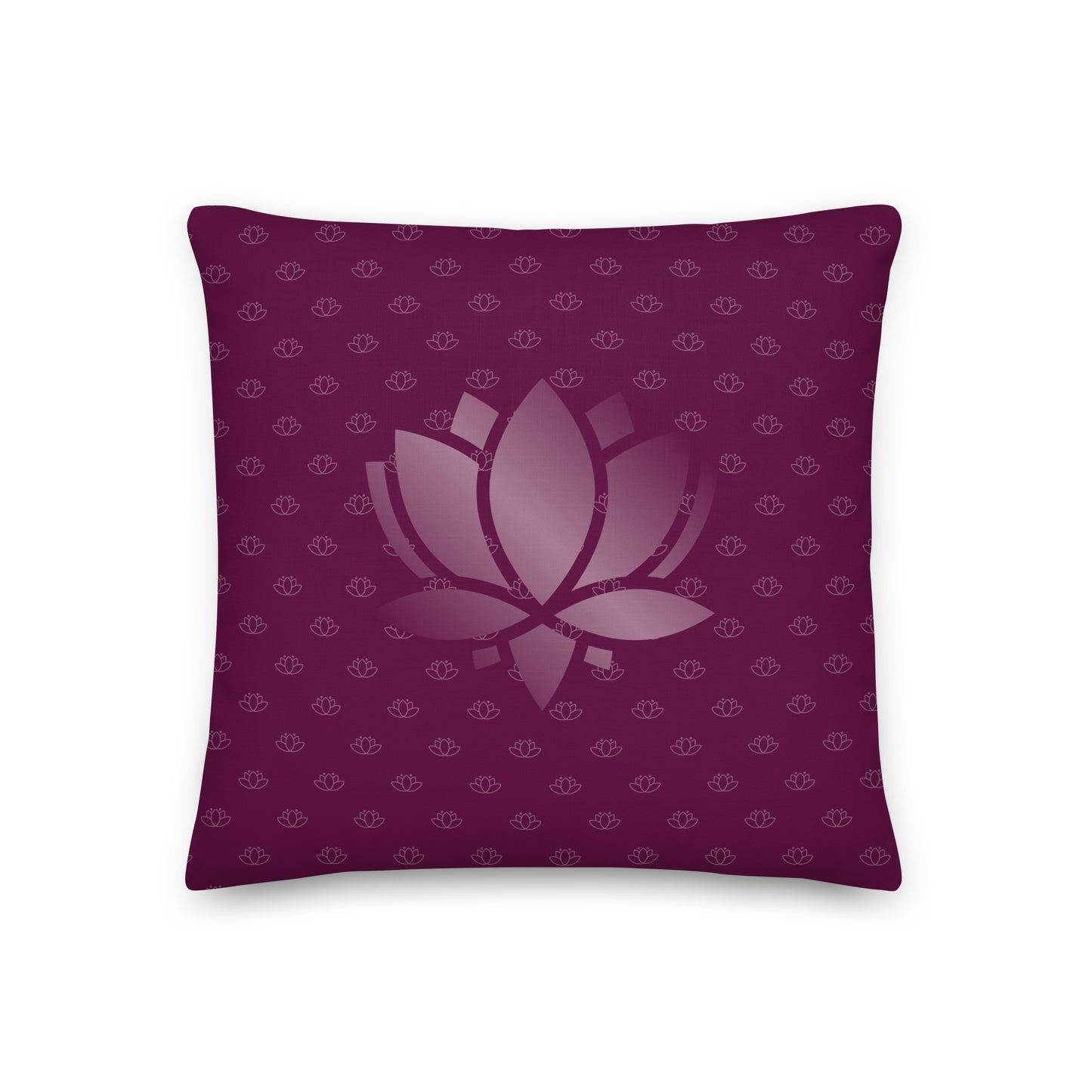 Lotus Flower Purple Power Premium Throw Pillow