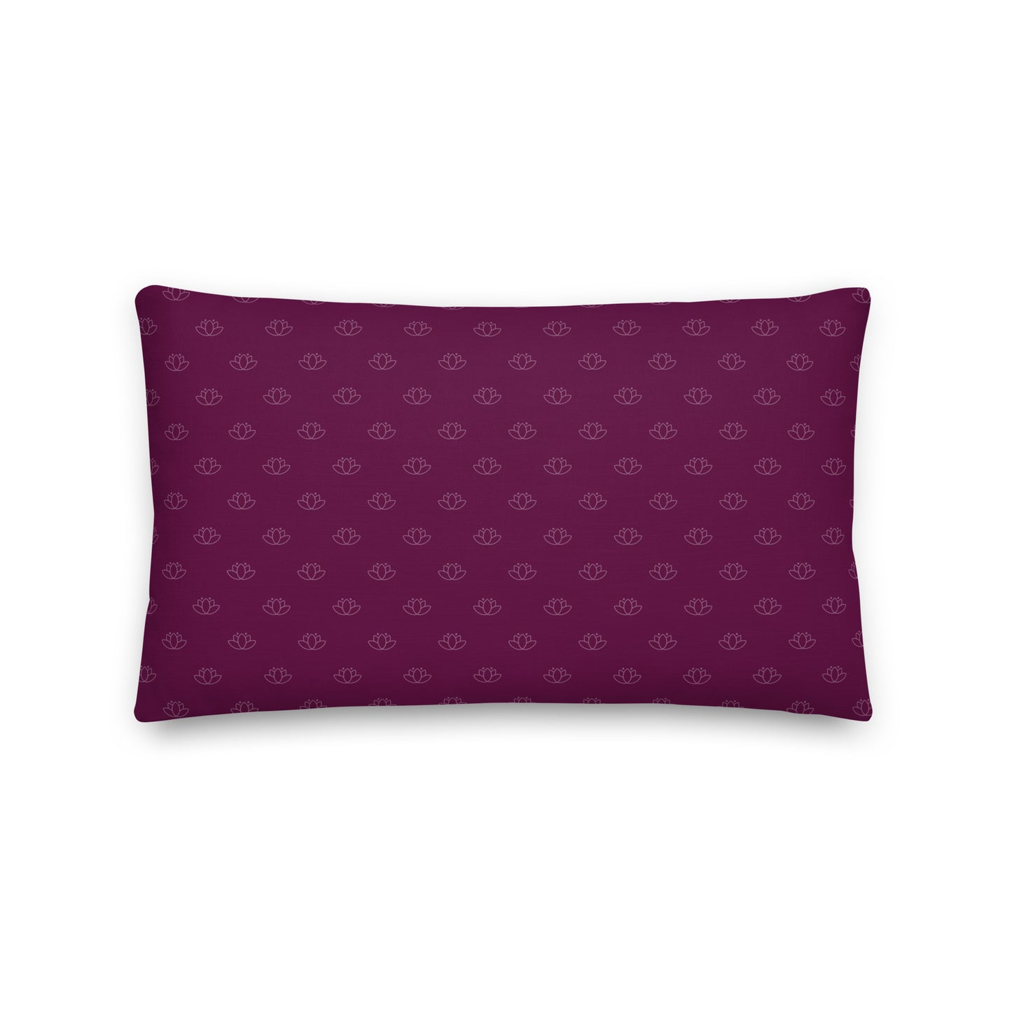 Lotus Flower Purple Power Premium Throw Pillow