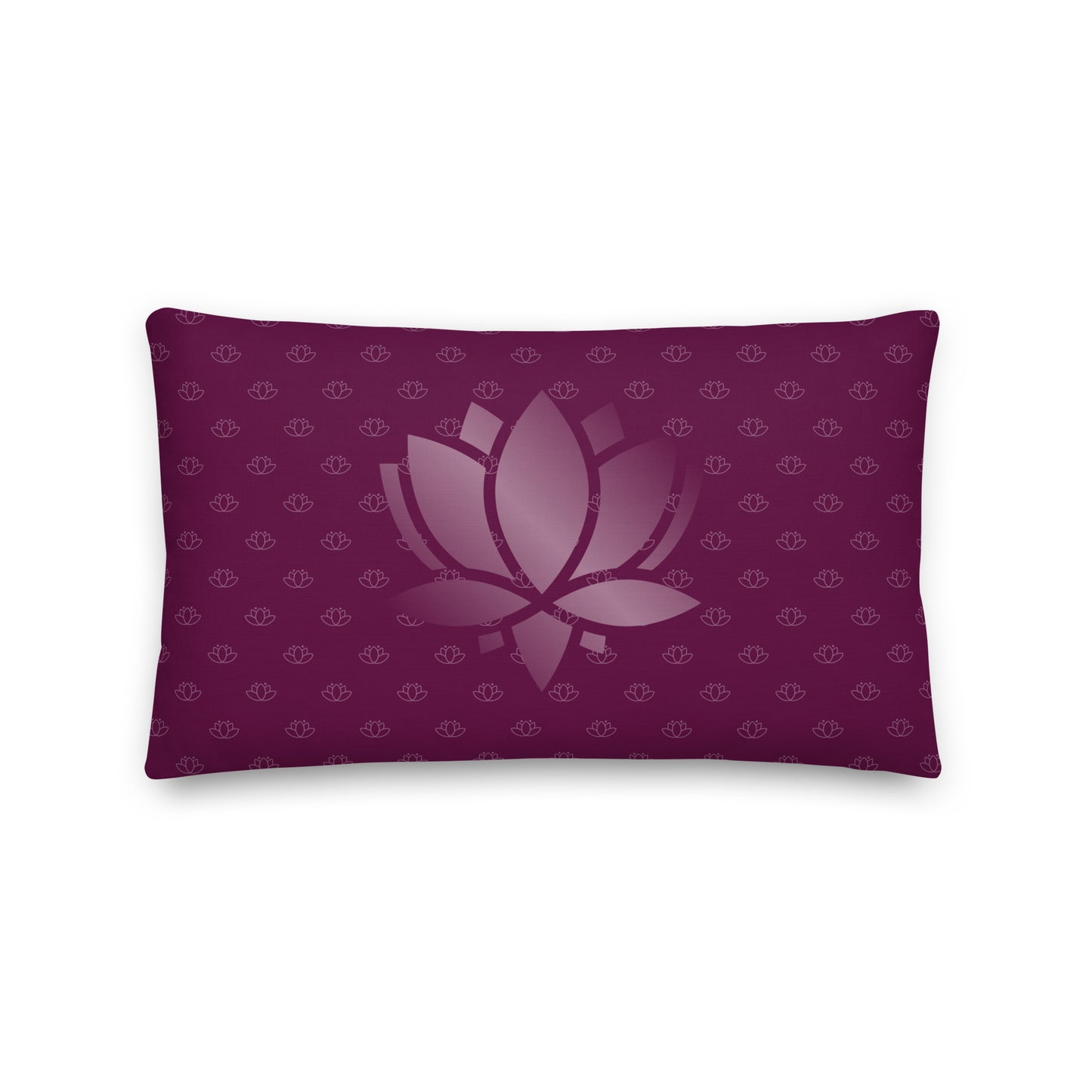 Lotus Flower Purple Power Premium Throw Pillow