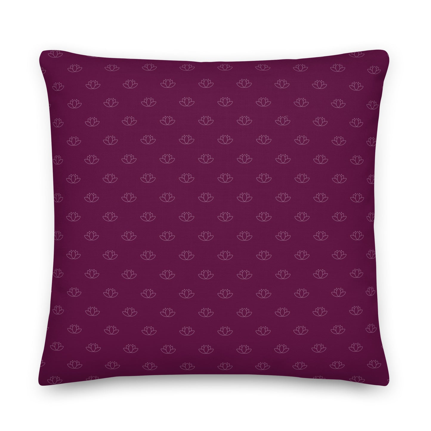 Lotus Flower Purple Power Premium Throw Pillow