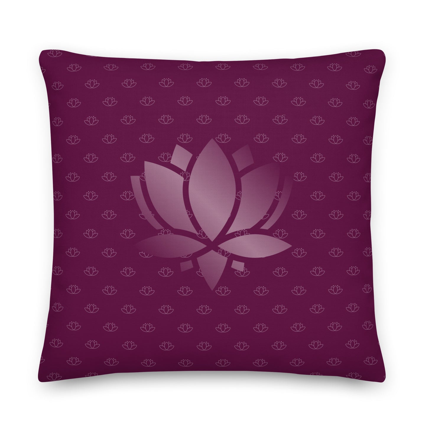 Lotus Flower Purple Power Premium Throw Pillow