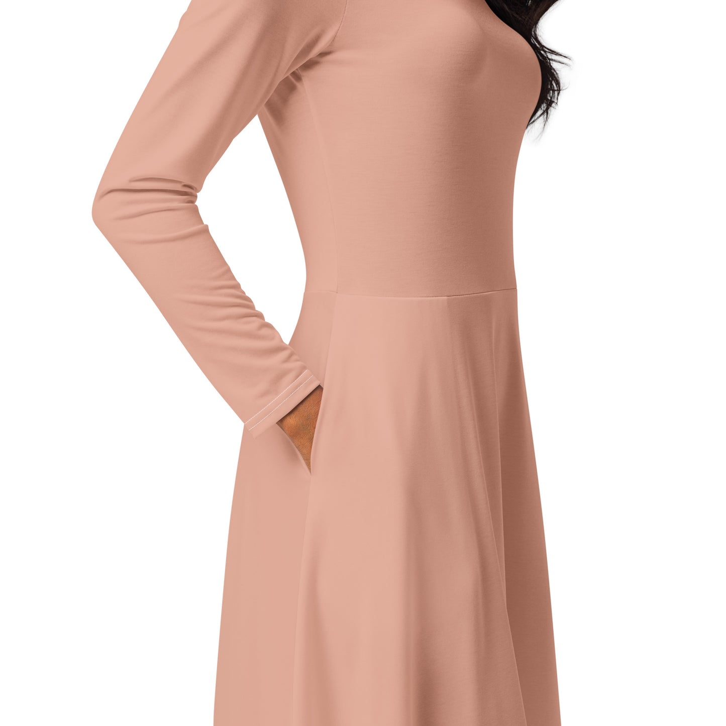 Lucky Pink-long-sleeve-midi-dress-product-details-3