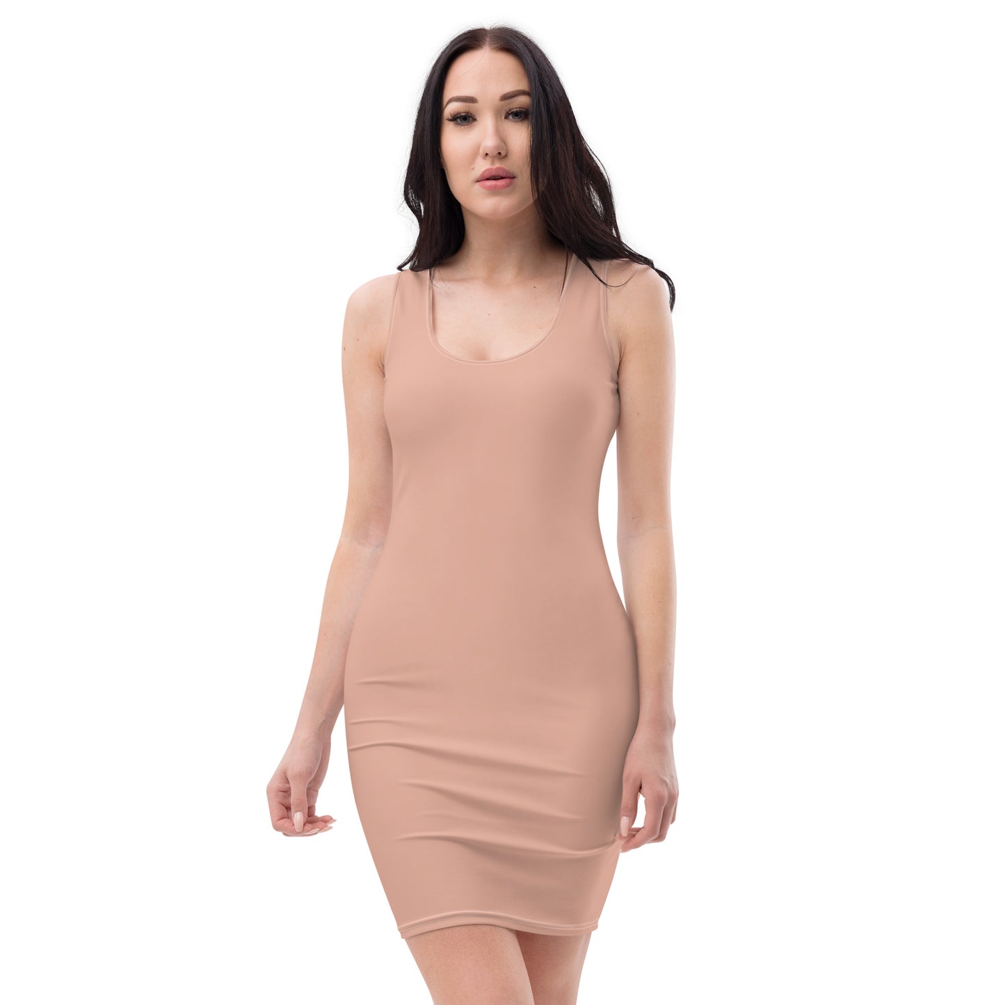 Lucky Pink Fitted Dress-front