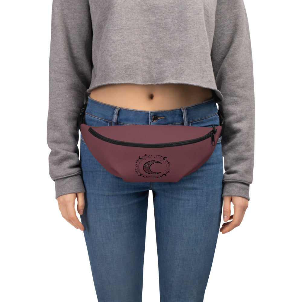 Moon Star Circle Purple Peace Fanny Pack