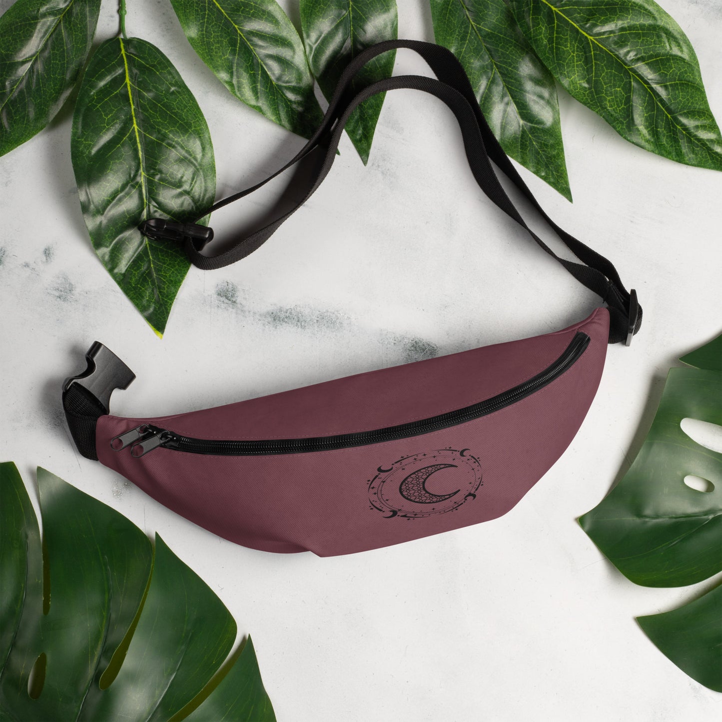 Moon Star Circle Purple Peace Fanny Pack