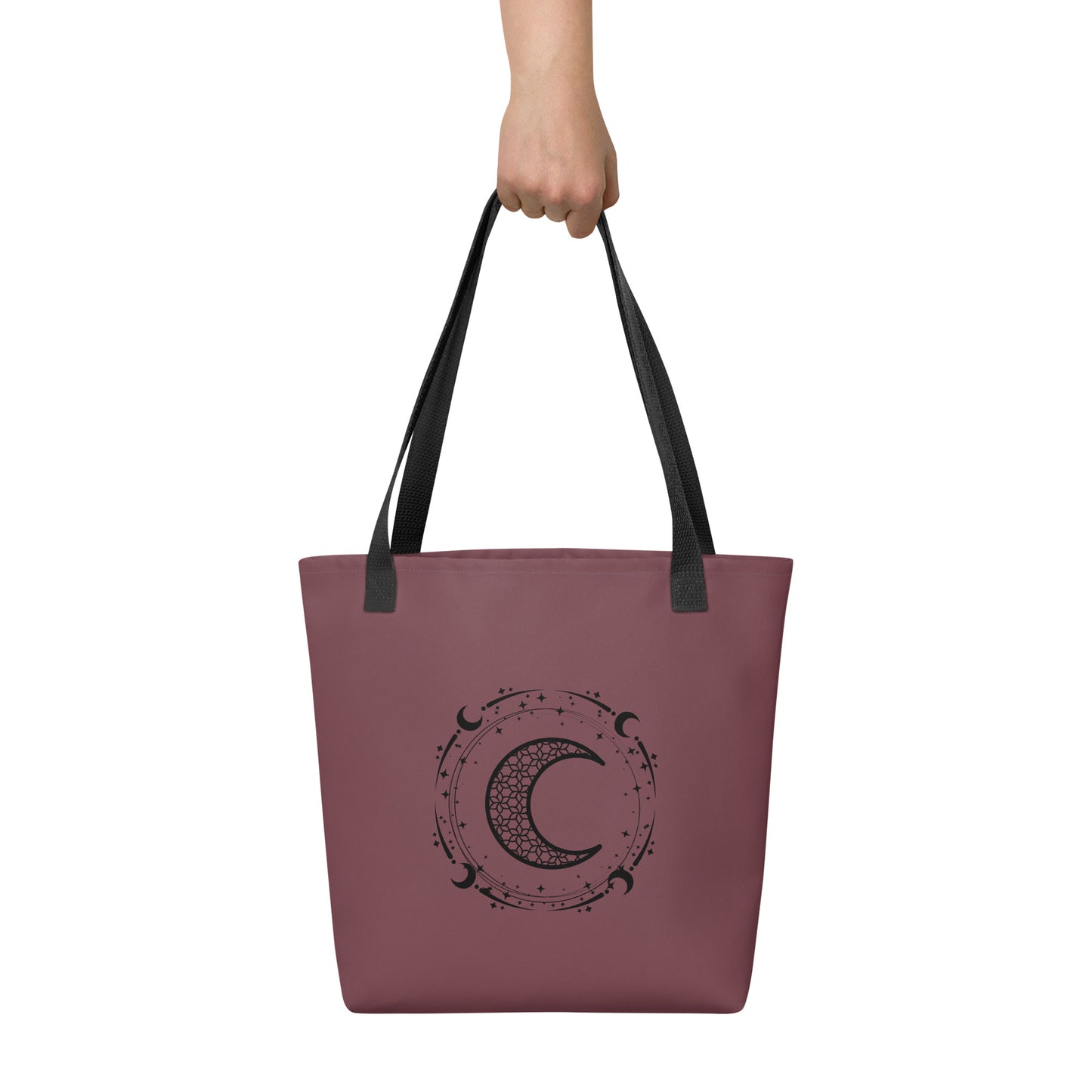 Moon Star Circle Purple Peace Tote Bag