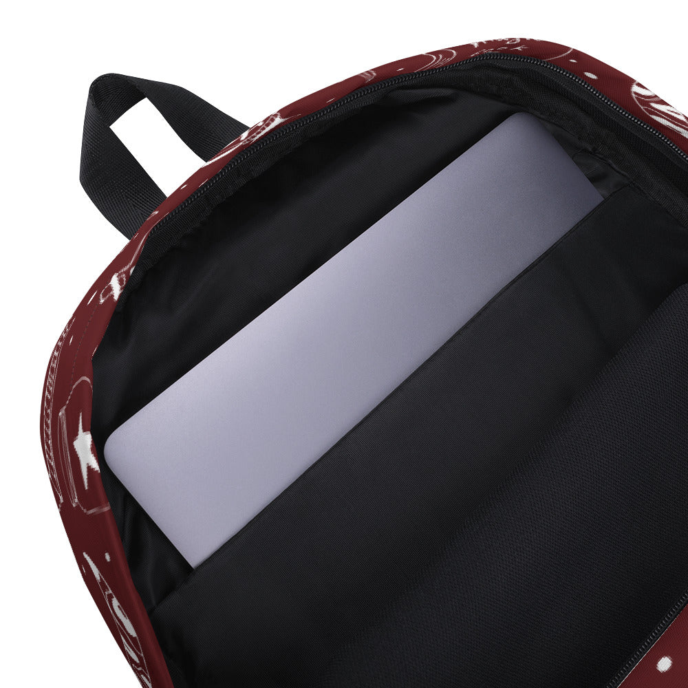 Magic Book Galaxy Red Backpack