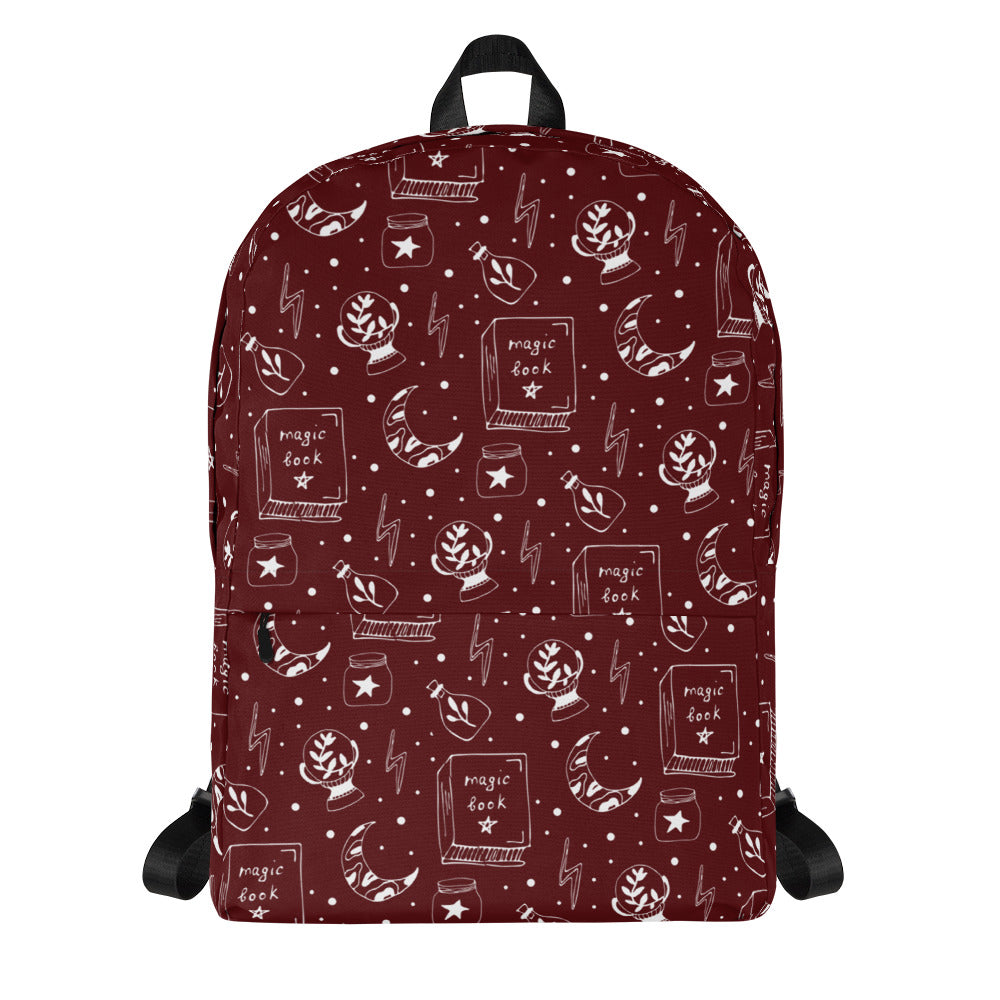 Magic Book Galaxy Red Backpack