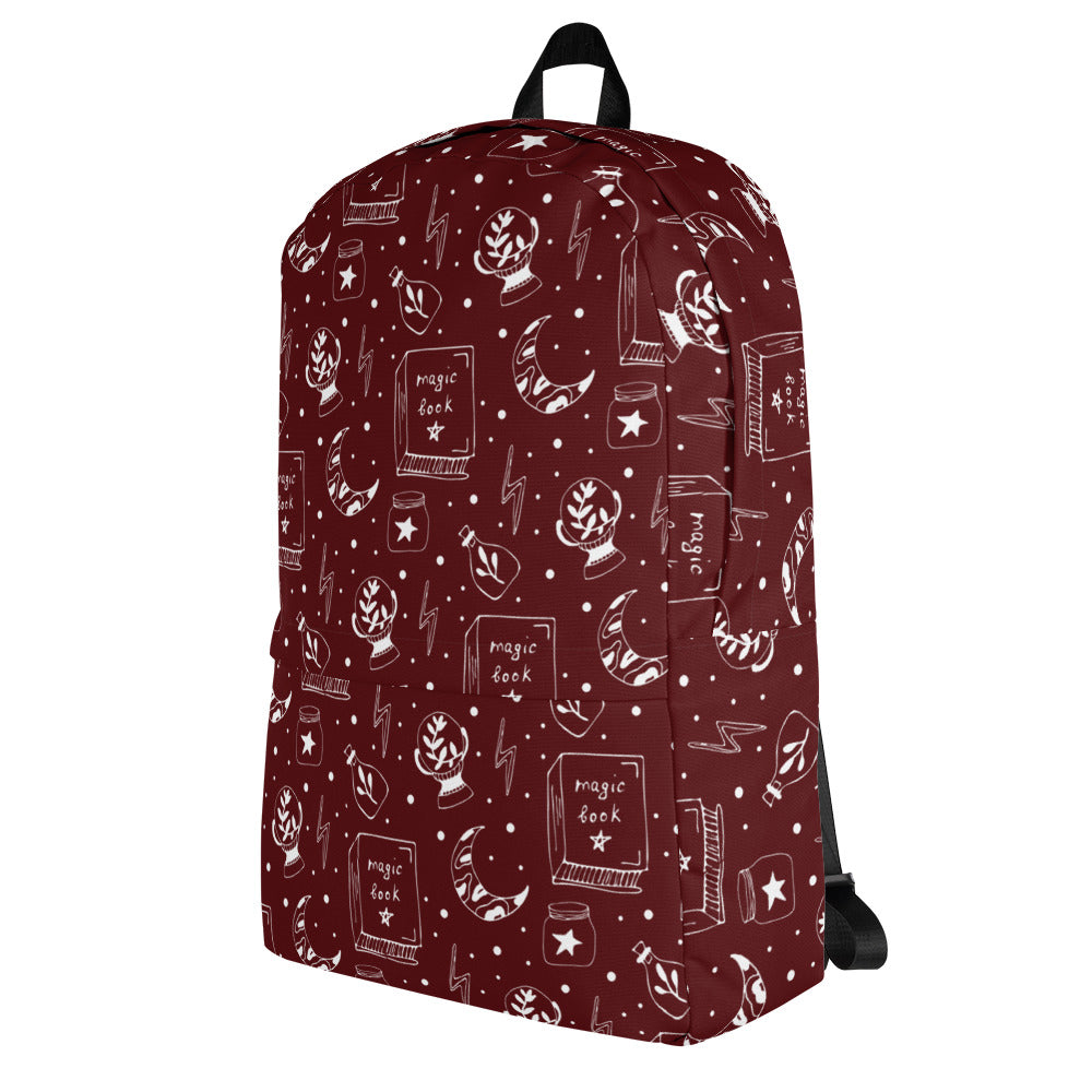 Magic Book Galaxy Red Backpack