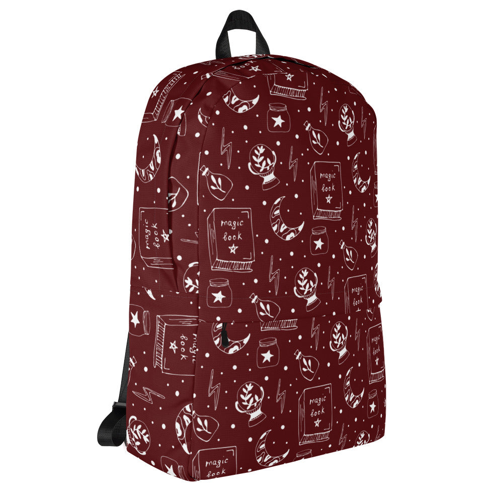 Magic Book Galaxy Red Backpack