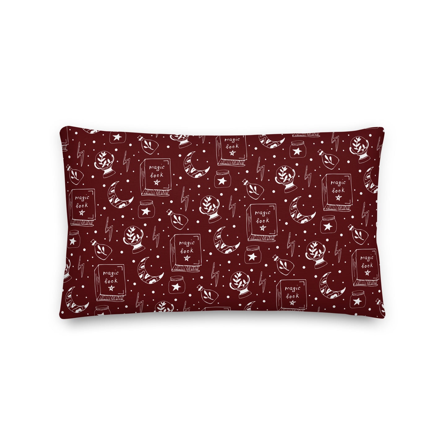 Magic Book Galaxy Red Premium Throw Pillow