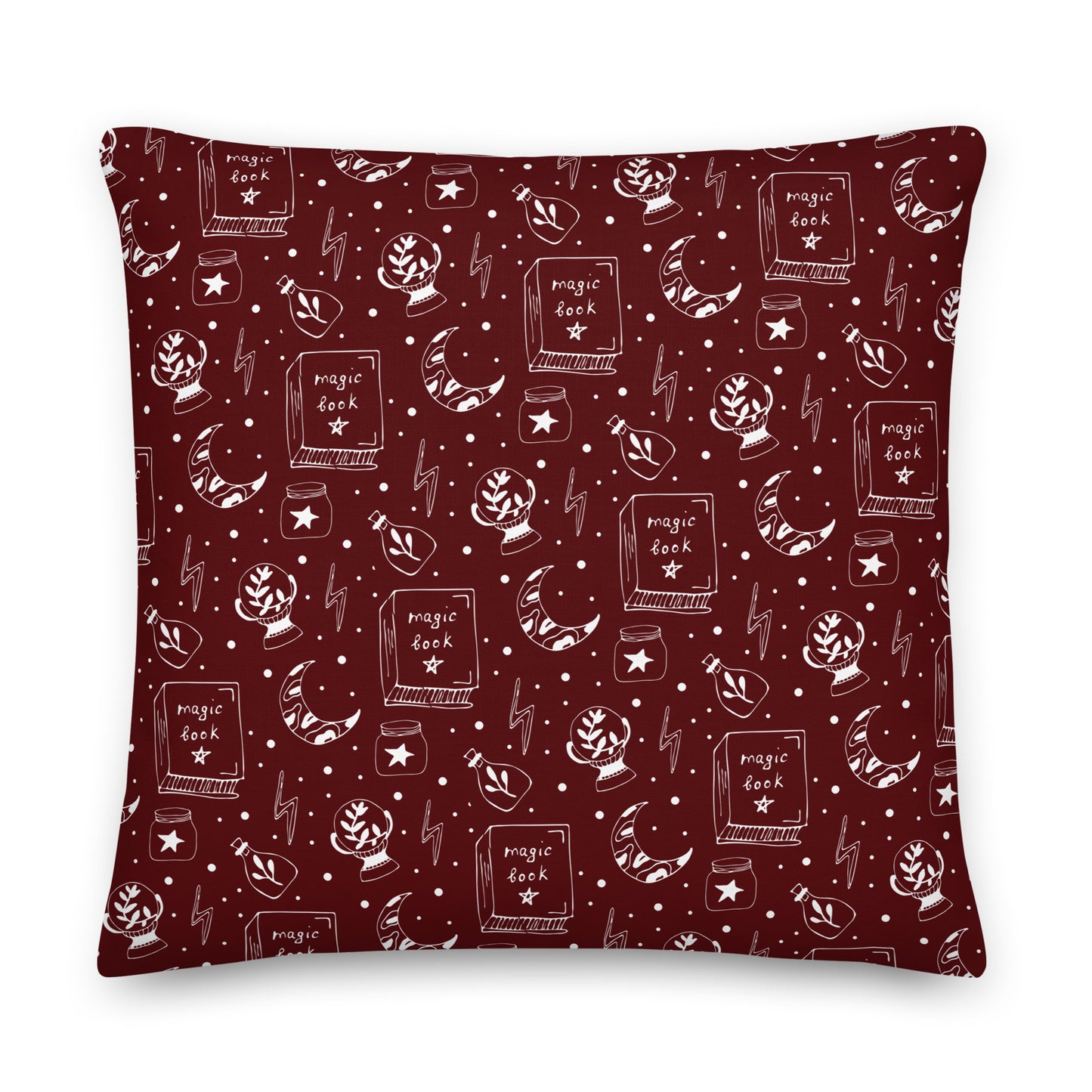 Magic Book Galaxy Red Premium Throw Pillow