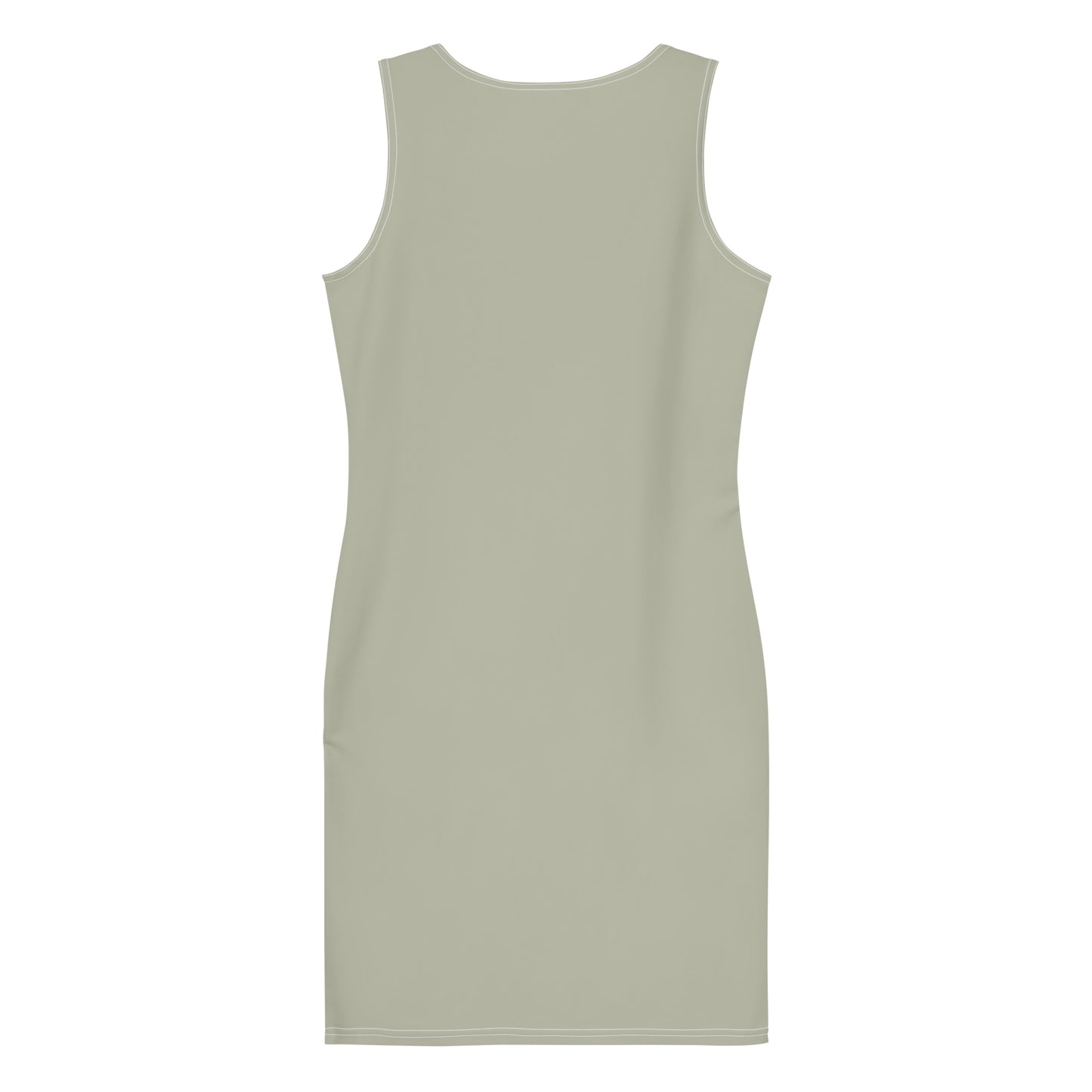 Misty Grey Fitted Dress-back-flat