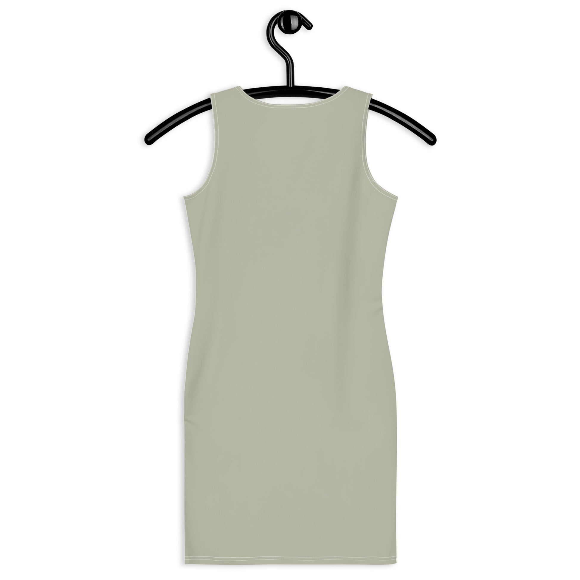 Misty Grey Fitted Dress-back-hanger