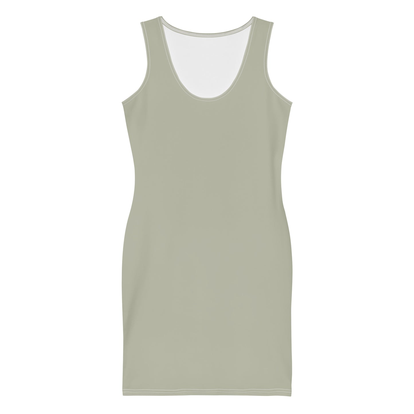 Misty Grey Fitted Dress-front-flat