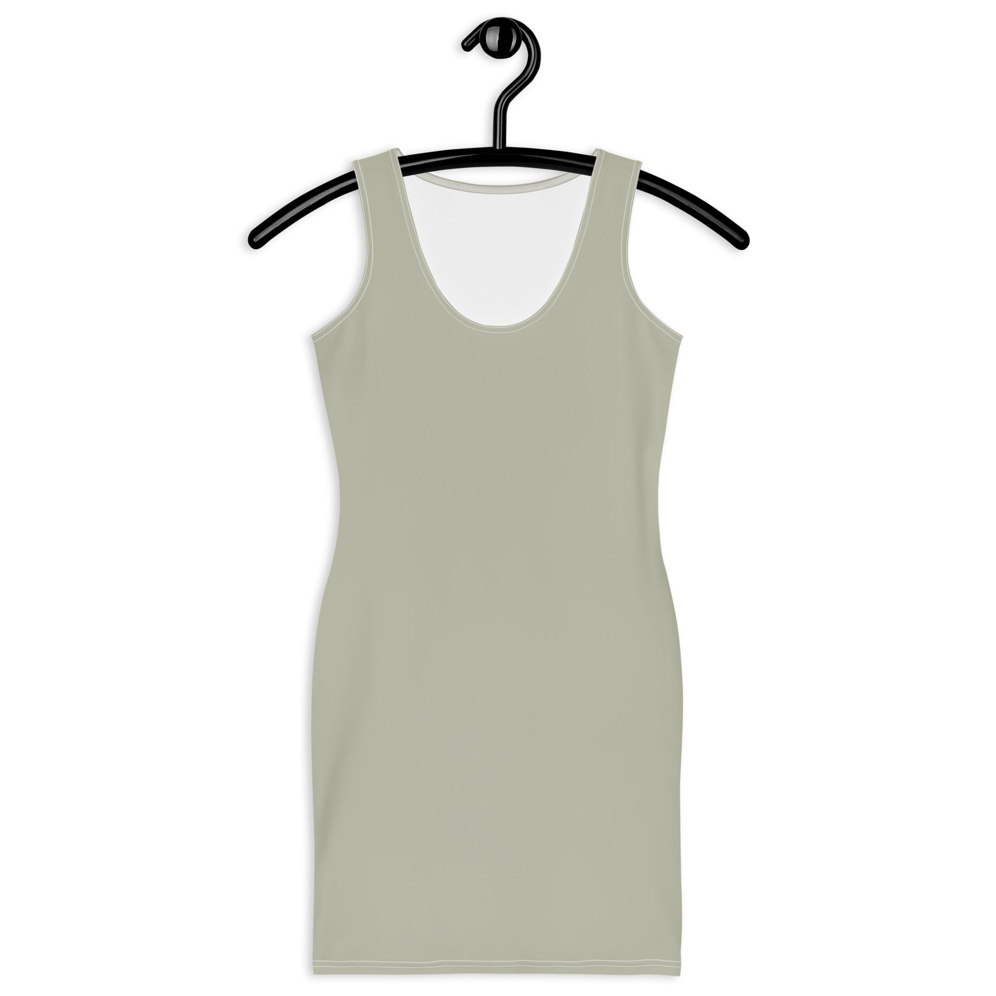 Misty Grey Fitted Dress-front-hanger