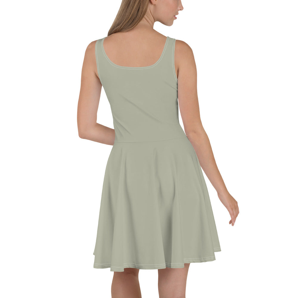 Misty Grey Skater Dress -back