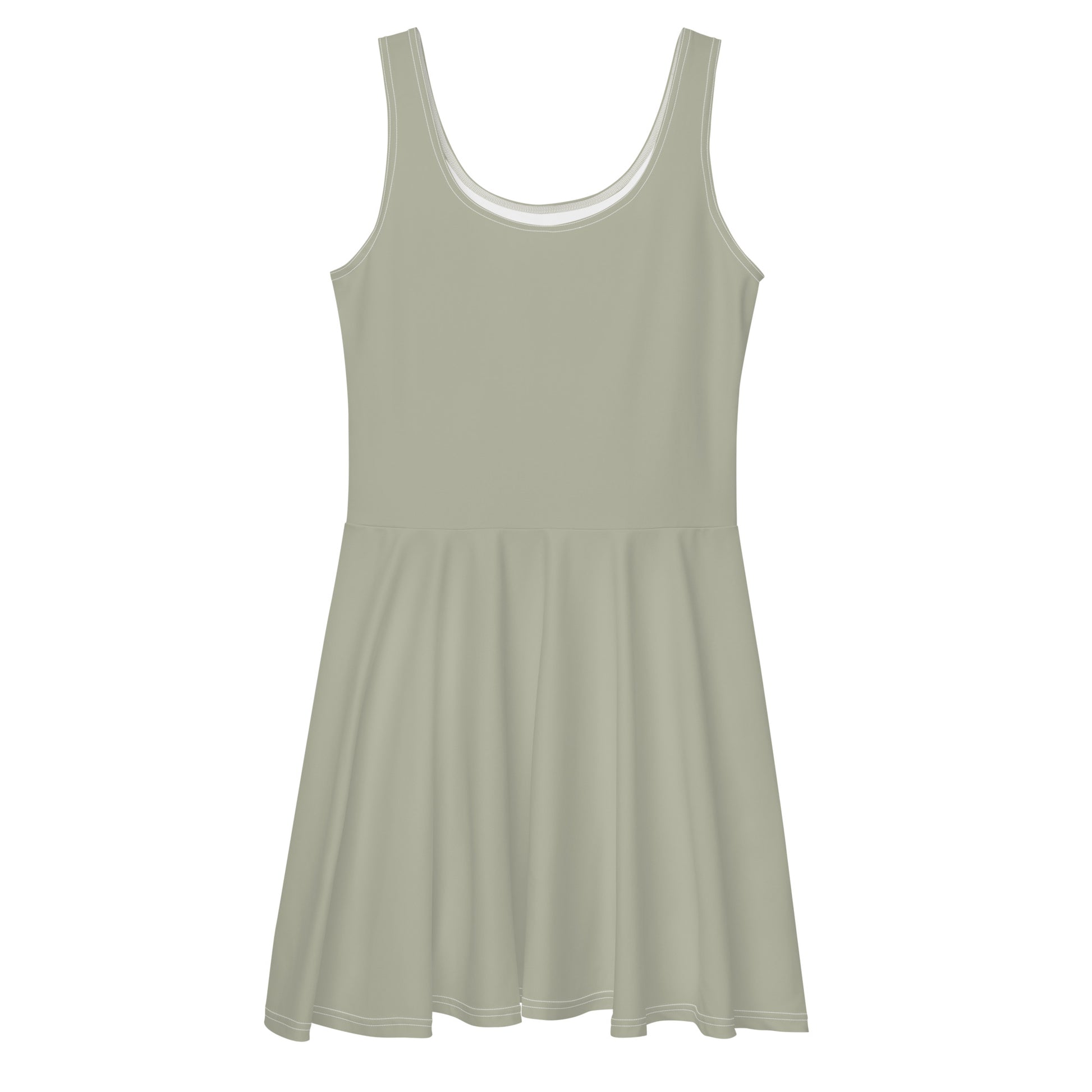 Misty Grey Skater Dress front